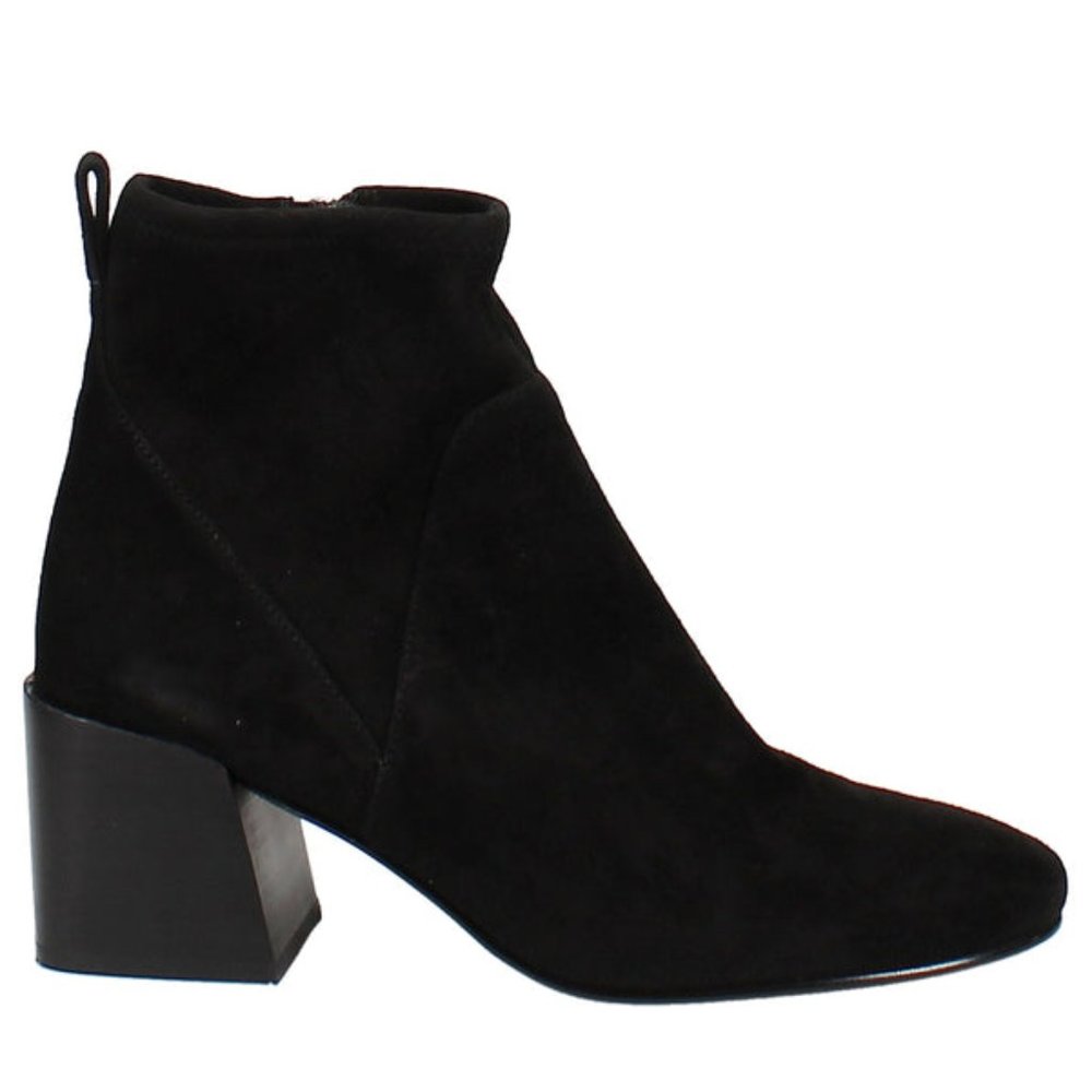 Via Spiga Diana Block Heel Black Suede Booties 6M Women's Boots